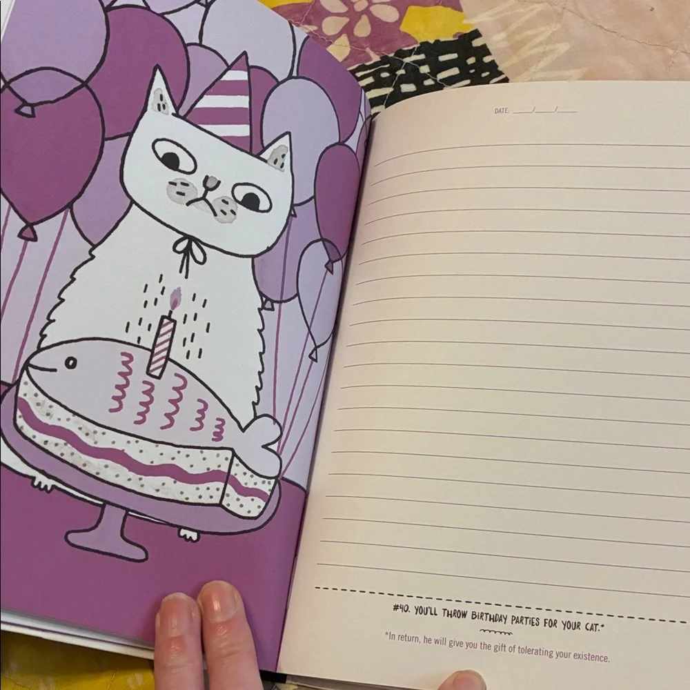 Cat Lady Journal - Purple and White